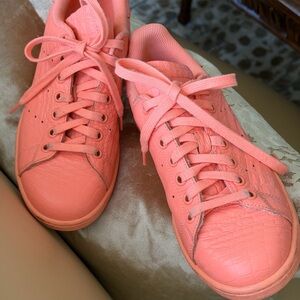 Adidas Coralish Pink Croc Embossed Women's Adidas Sneakers